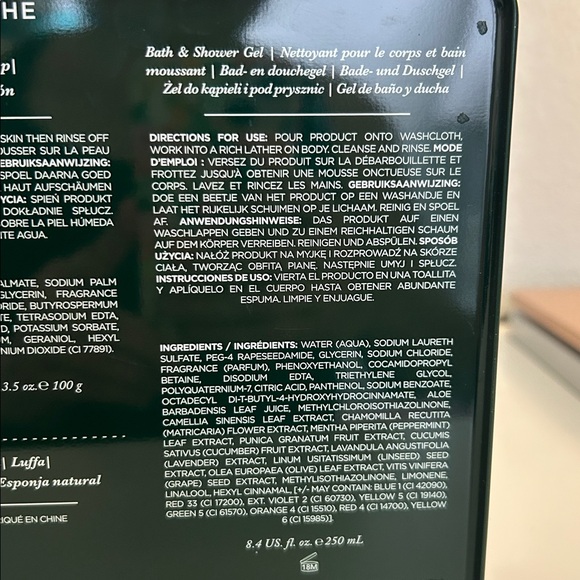 Crabtree & Evelyn Peach Body Wash Lotion Soap Sponge Shower Loofah 4 pc. Set - Picture 8 of 11